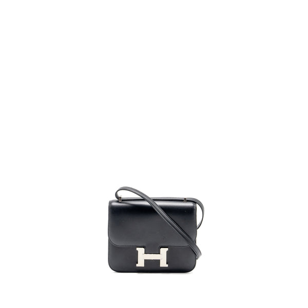 Hermes mini Constance allegro black / white SHW stamp Y