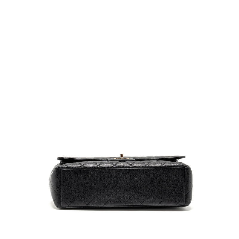 Chanel Maxi Classic Double Flap Bag Caviar Black SHW