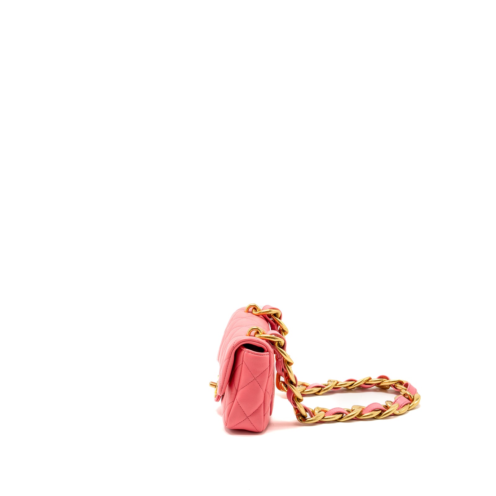 ★TOUT Y EST★ GULLY Chain Mini Flap Bag HO1A3A41 Chanel Mini Funky Town Flap Bag Lambskin Pink GHW (Microchip)