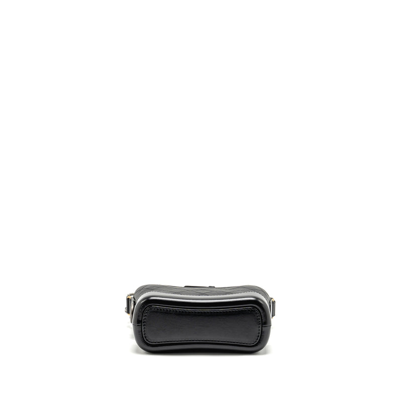 Chanel Small Gabrielle HOBO Bag Aged Calfskin Black Multicolour Hardware (Microchip)