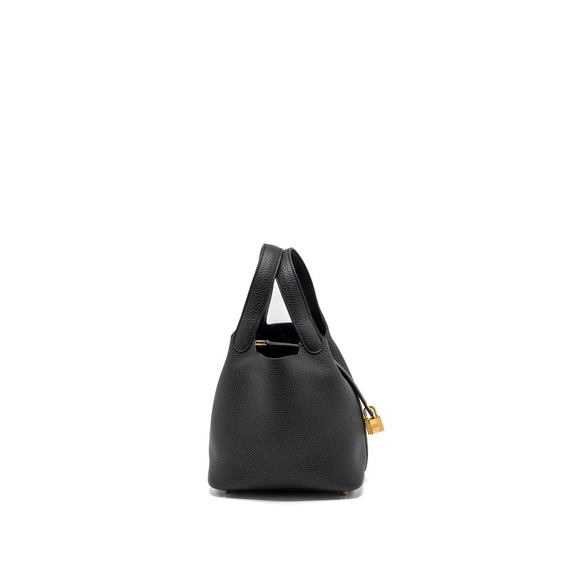 Hermes Picotin 18 Lock Bag Clemence black GHW Stamp B