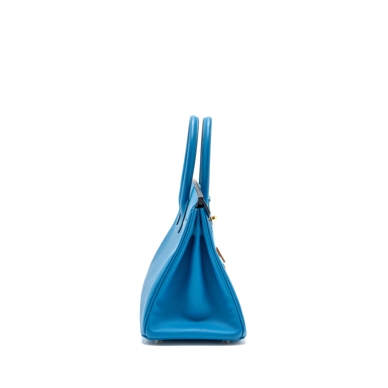 Hermes birkin 30 epsom blue GHW stamp A