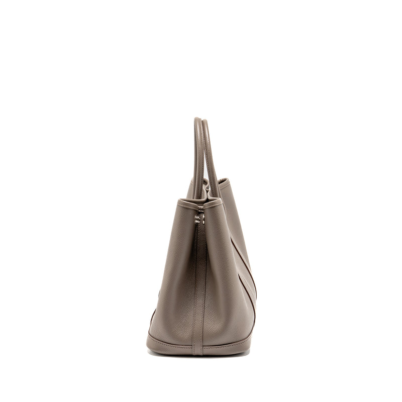Hermes Garden Party 30 Epsom Gris Etain SHW Stamp Z