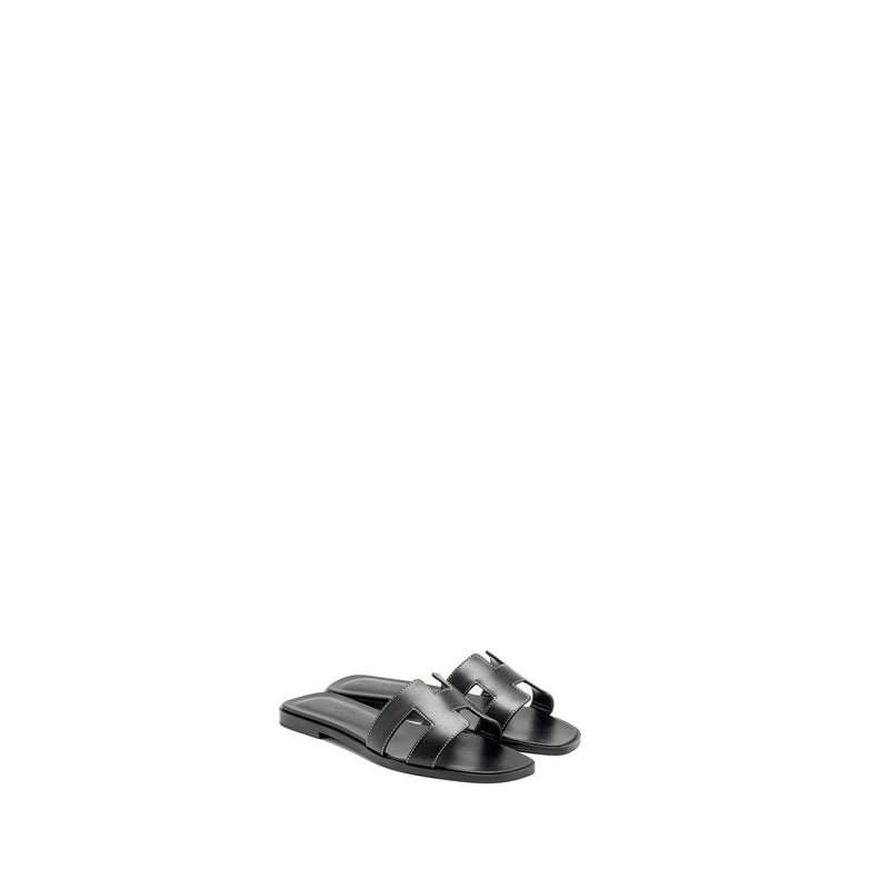 Hermes Size 36.5 Oran Sandal Black