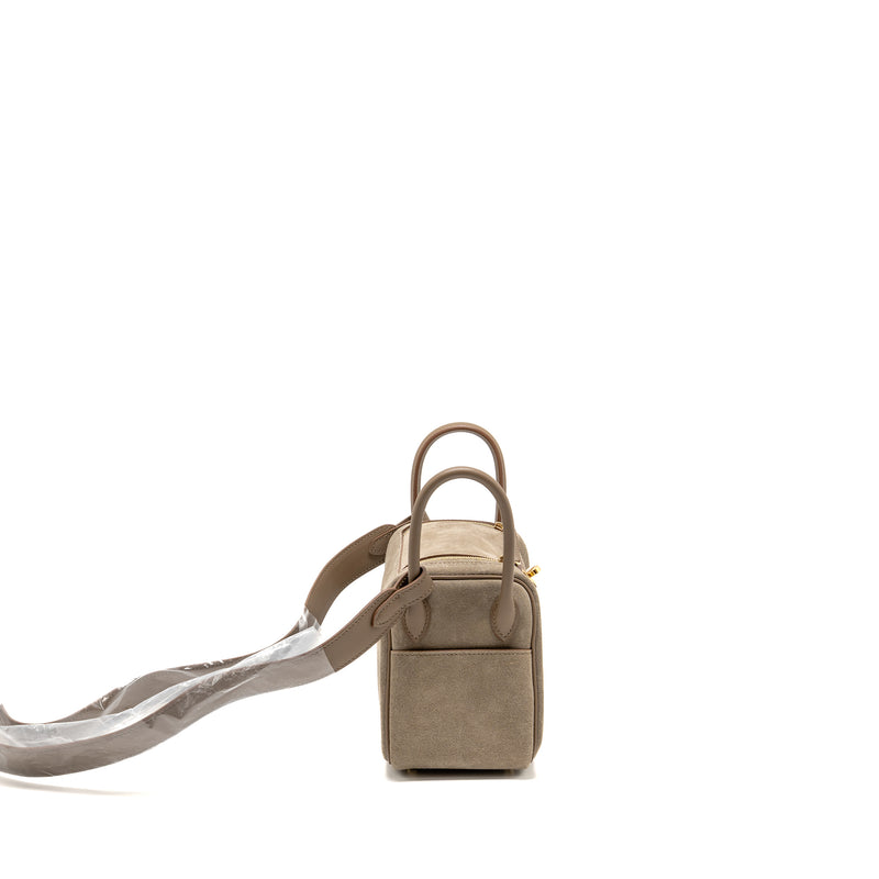 Hermes Mini Lindy Grizzly/Swift Gris Caillou/Etoupe GHW Stamp B