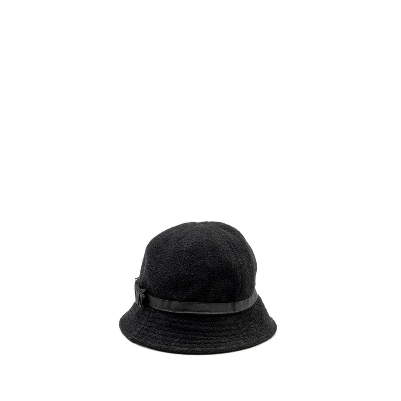 Chanel Size 57 Bucket Hat Wool Black