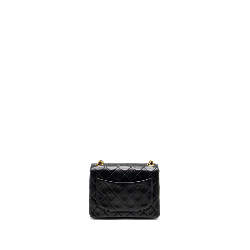 Chanel Vintage Mini Square Flap Bag Lambskin Black GHW