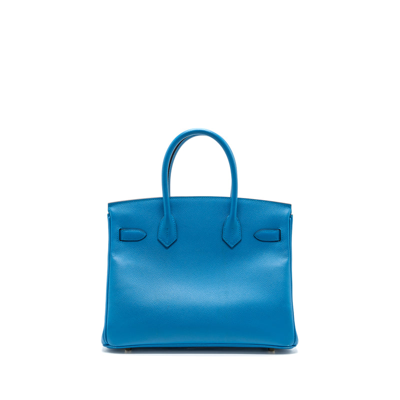 Hermes birkin 30 epsom blue GHW stamp A