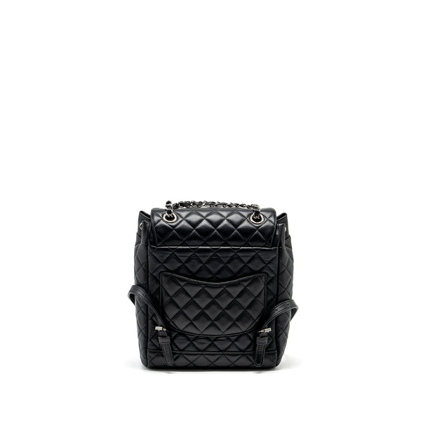 Chanel small urban spirit backpack lambskin black with black hardware