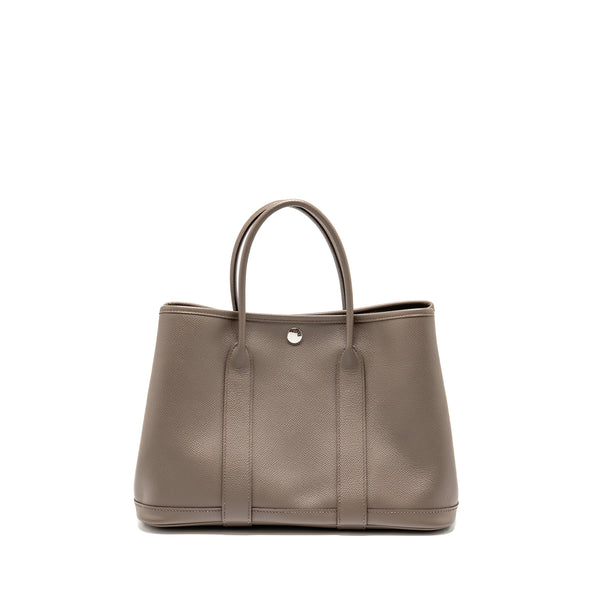 Hermes Garden Party 30 Epsom Gris Etain SHW Stamp Z