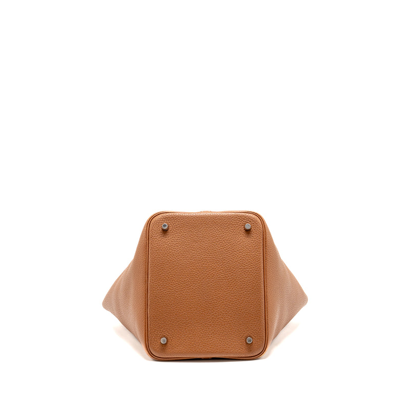 HERMES Picotin 22 Lock Bag Clemence Gold SHW Stamp C