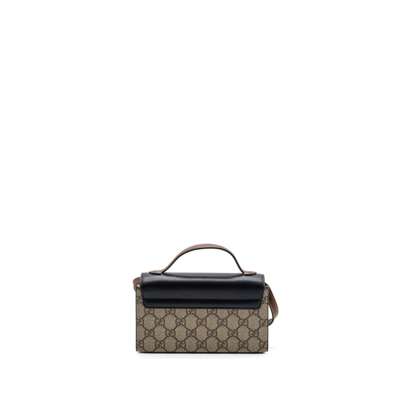 Gucci Padlock Mini Top Handle Bag GG Supreme Canvas/ Leather Multicolour GHW