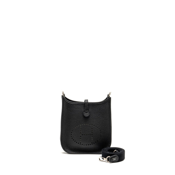 Hermes Mini Evelyne Clemence Black SHW Stamp Z