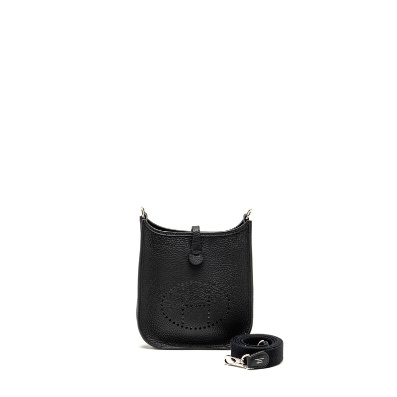 Hermes Mini Evelyne Clemence Black SHW Stamp Z