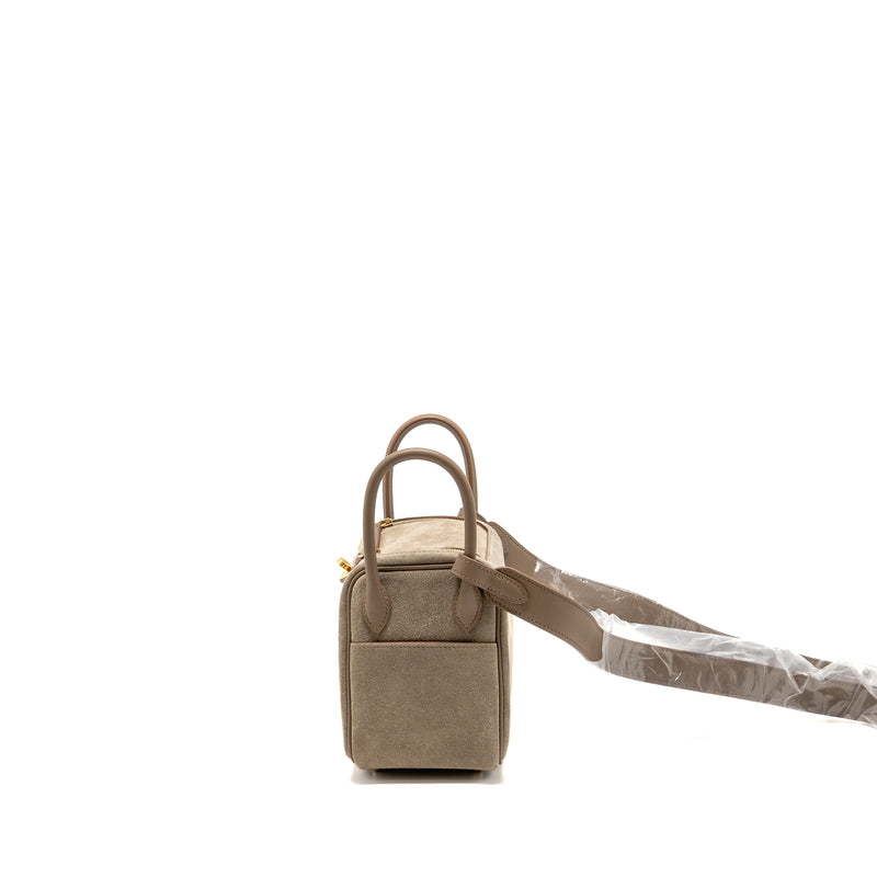 Hermes Mini Lindy Grizzly/Swift Gris Caillou/Etoupe GHW Stamp B