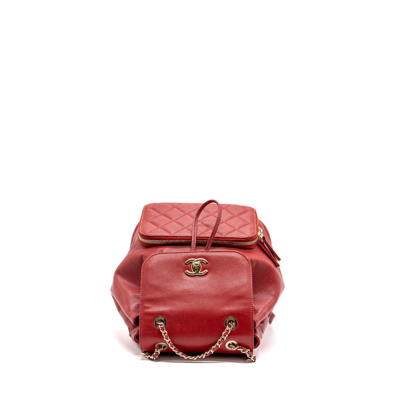 Chanel affinity backpack caviar red GHW