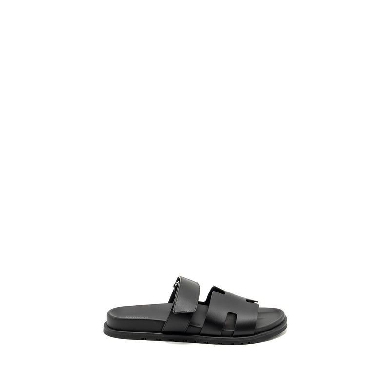 Hermes Size 42 Homme Chypre Sandals Black