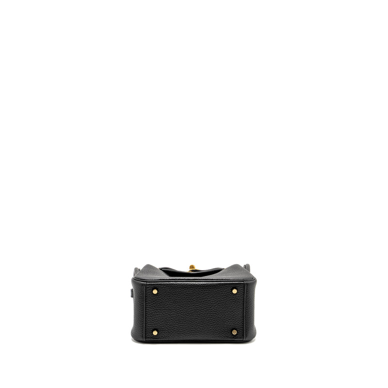 HERMES MINI LINDY CLEMENCE BLACK GHW STAMP B