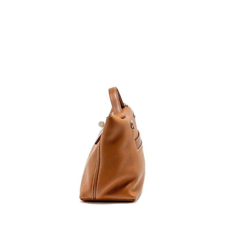 Hermes 24/24 2424 - 29 bag barenia faubourg fauve SHW stamp D