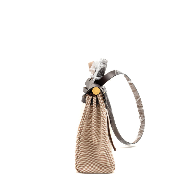 Hermes Herbag 31 Zip Bag Canvas/Leather Ecru/Beige/Ebene GHW Stamp U