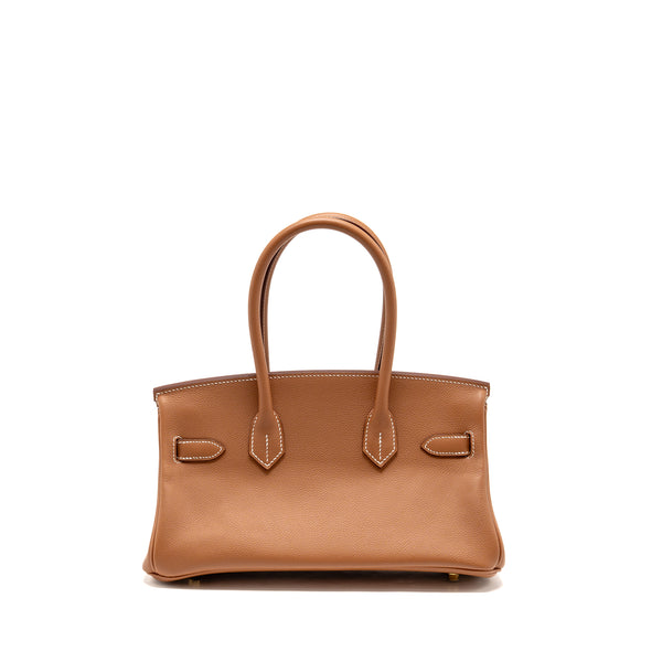 Hermes Shoulder Birkin evercolor Gold GHW Stamp K