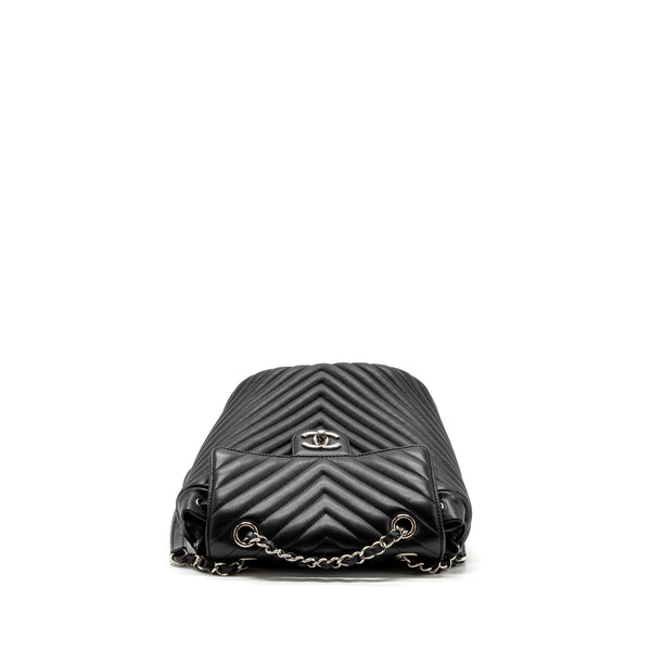 Chanel Small Urban Spirit  Backpack Chevron Calfskin Black SHW