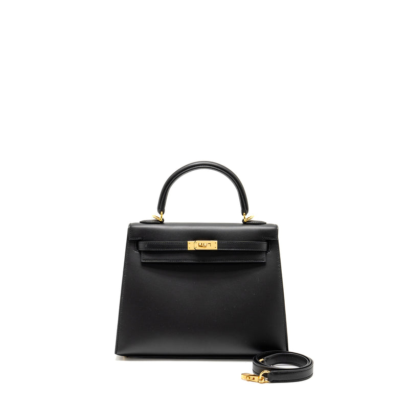 Hermes Kelly 25 Sombrero Black GHW Stamp C