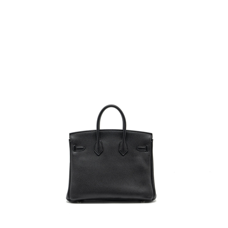 Hermes birkin 25 Togo black SHW stamp C