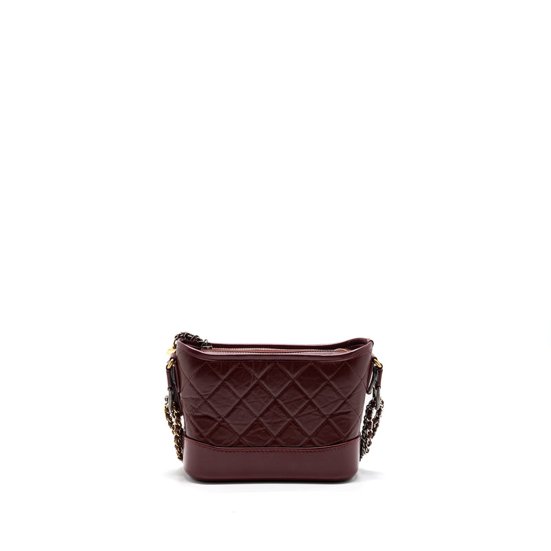Chanel small Gabrielle hobo bag calfskin red multicolor hardware