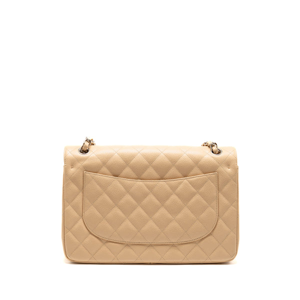 Chanel Jumbo Classic Double Flap Bag Caviar Beige SHW