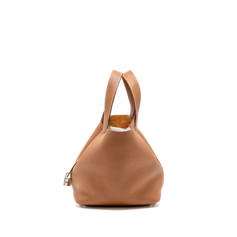HERMES Picotin 22 Lock Bag Clemence Gold SHW Stamp C