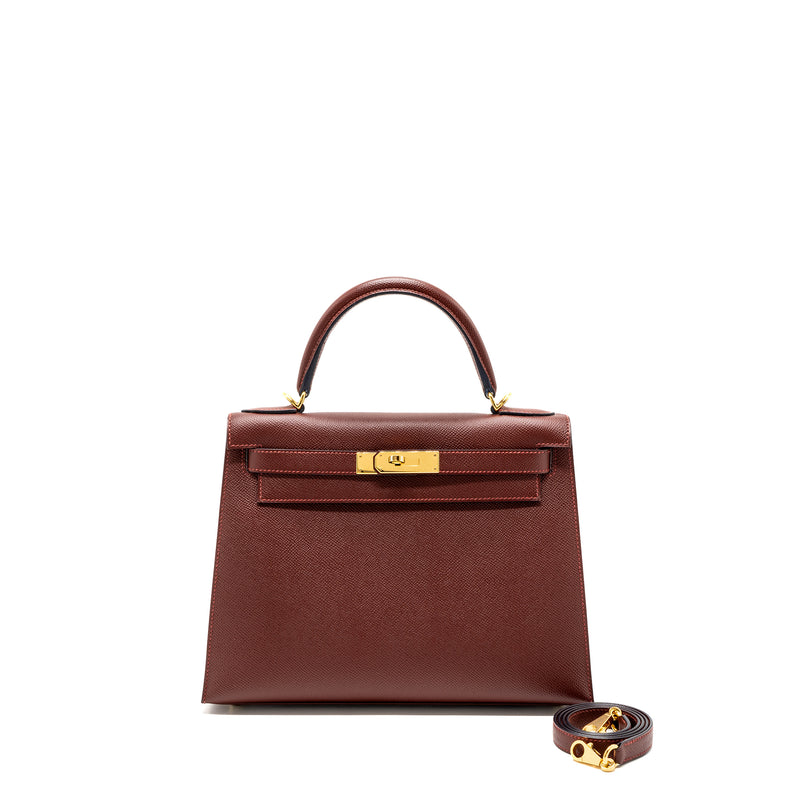 Hermes Kelly 28 Epsom Rough H GHW Stamp X