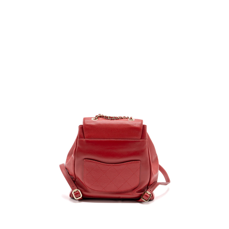 Chanel affinity backpack caviar red GHW