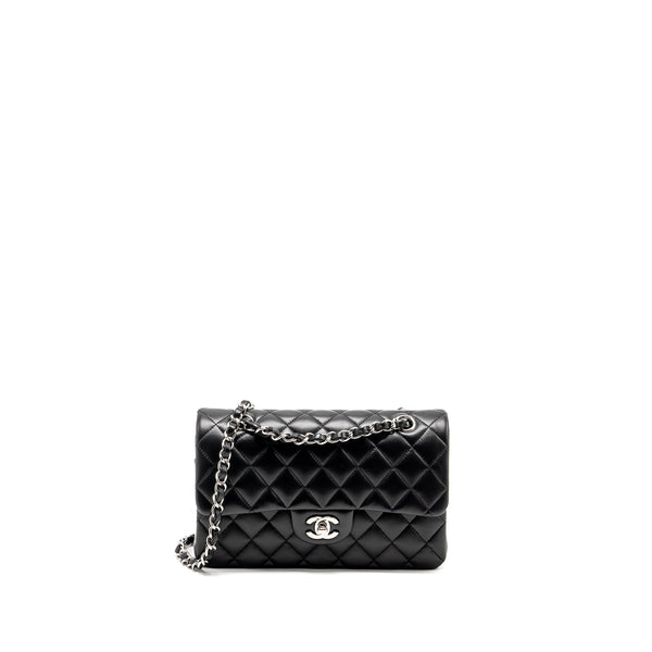 Chanel Small Classic Double Flap Bag lambskin black SHW (microchip)