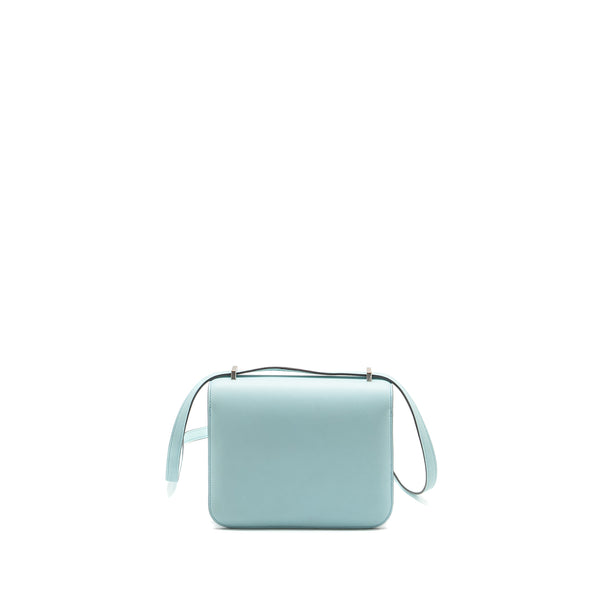 Hermes Mini Constance Swift Blue Zephyr / Cactus SHW stamp Y