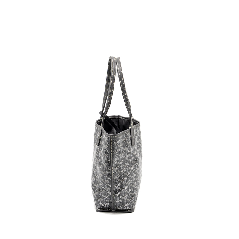 Goyard Mini Anjou Tote Bag Goyardine Canvas/Calfskin GREY SHW