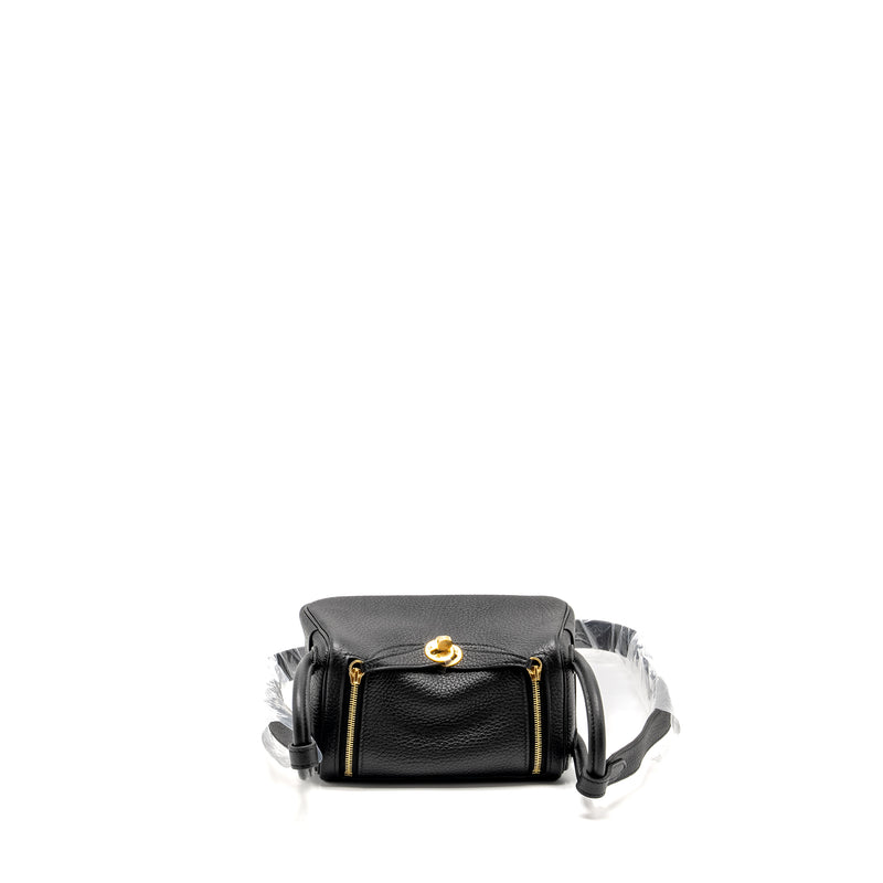 HERMES MINI LINDY CLEMENCE BLACK GHW STAMP B