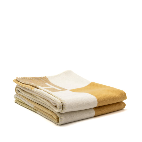 Hermes Avalon Vibration throw blanket wool / cashmere Tisane