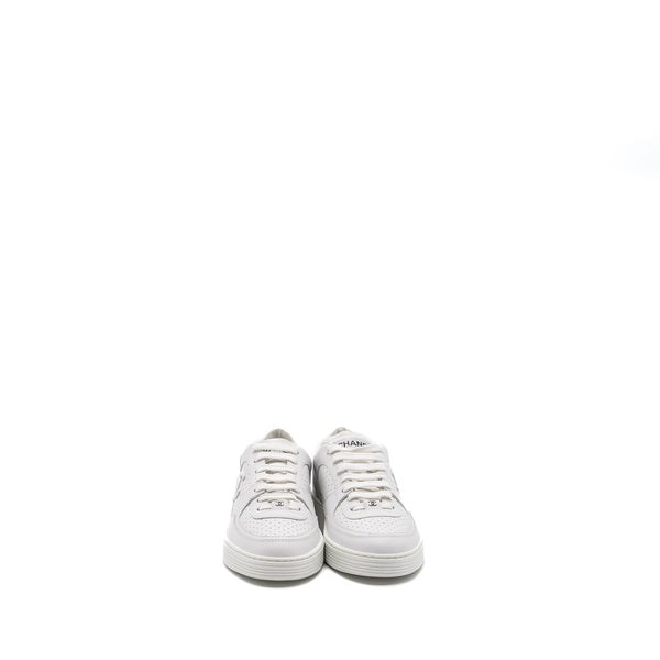 Chanel size 36 CC logo sneakers white
