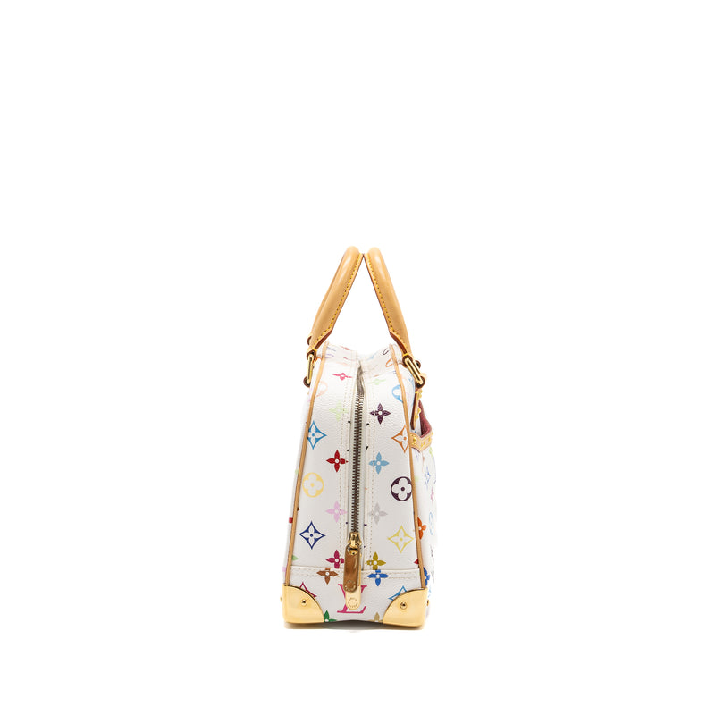 Louis Vuitton vintage top handle zip tote bag white