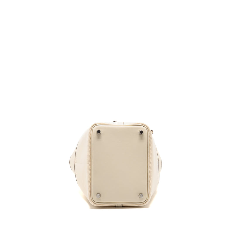 Hermes Cargo Picotin 18 Lock Bag Canvas/Swift Ecru/Nata SHW Stamp Z