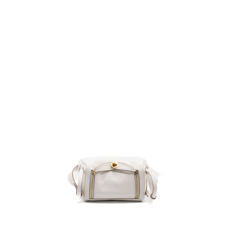 hermes mini lindy swift gris pale / gris Meyer GHW stamp B