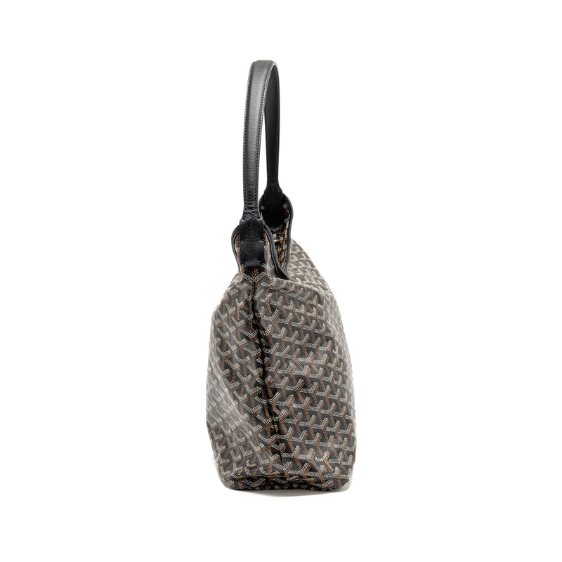 Goyard Boheme Hobo Bag Goyardine Canvas Black SHW