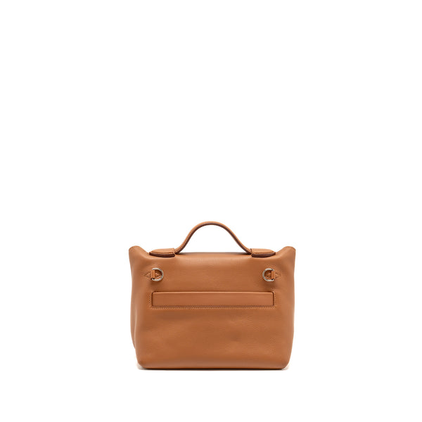 Hermes Mini 24/24 2424-21 Bag Evercolor/Swift Gold SHW Stamp Z