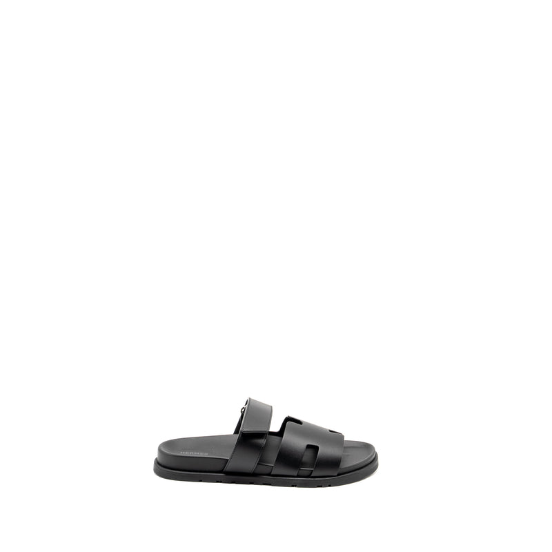 HERMES Size 42 Men’s Chypre Sandals Black