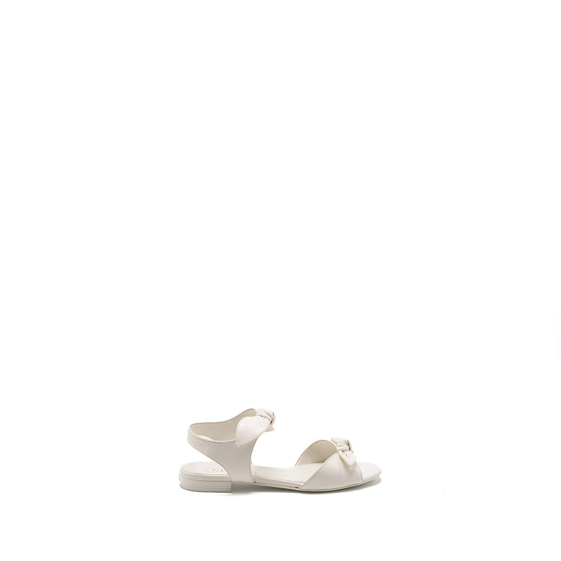 Chanel Size 36 Ribbon Sandals Lambskin White