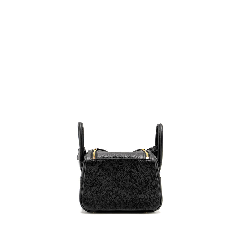 HERMES MINI LINDY CLEMENCE BLACK GHW STAMP B