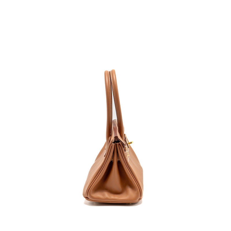 Hermes Shoulder Birkin evercolor Gold GHW Stamp K