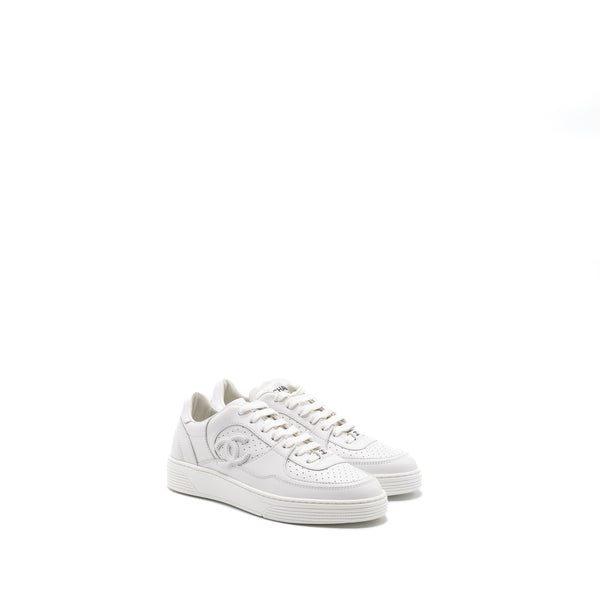 Chanel size 36 CC logo sneakers white