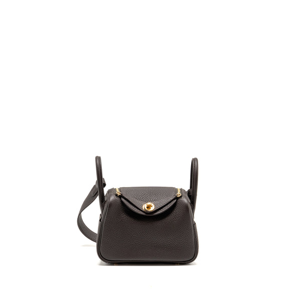 Hermes Mini Lindy Clemence T3 Bai-Brun LGHW Stamp K